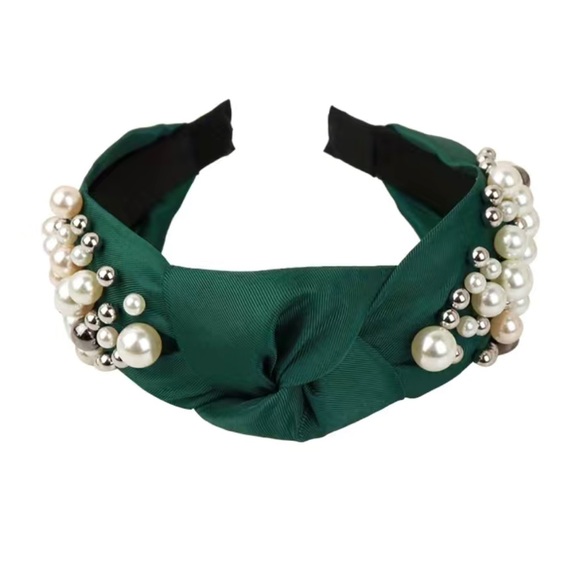 1 PCS No Slip Knotted Cross Pearl Headband - Picture 7 of 12